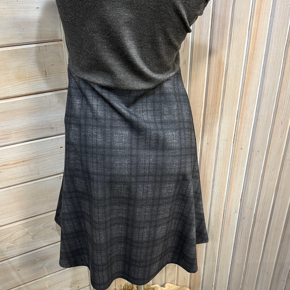 Loveappella Gray and Black Plaid Mini Dress - Picture 5 of 5